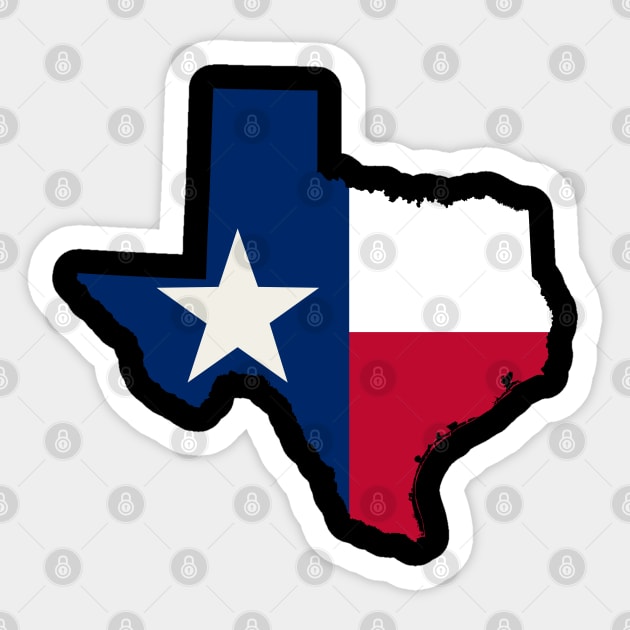 Texas Flag Map Sticker by Historia